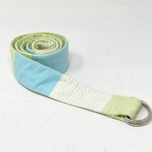 Vintage LILYPAD Women’s Pastel Patchwork Plaid Belt Preppy Southern D-Ring Sz M